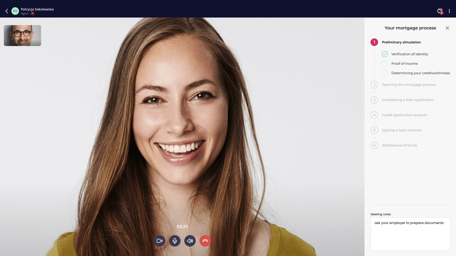 happy woman at online conversation screen