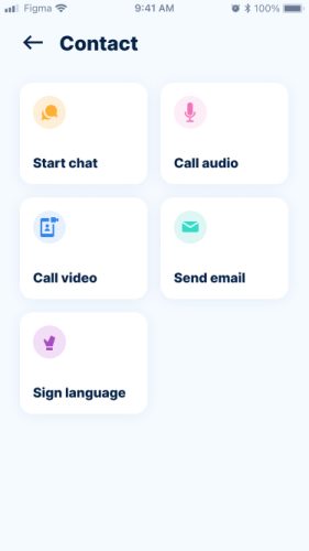 contact app view